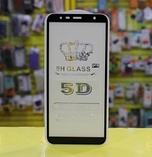 Защитное стекло ASH Glass FULL GLUE для SAMSUNG Galaxy J4 Core (SM-J410), цвет канта чёрный.