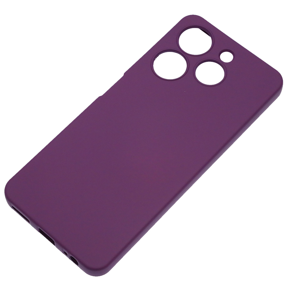 Чехол накладка NANO для TECNO Spark 10 Pro, защита камеры, силикон, бархат, цвет фиолетовый