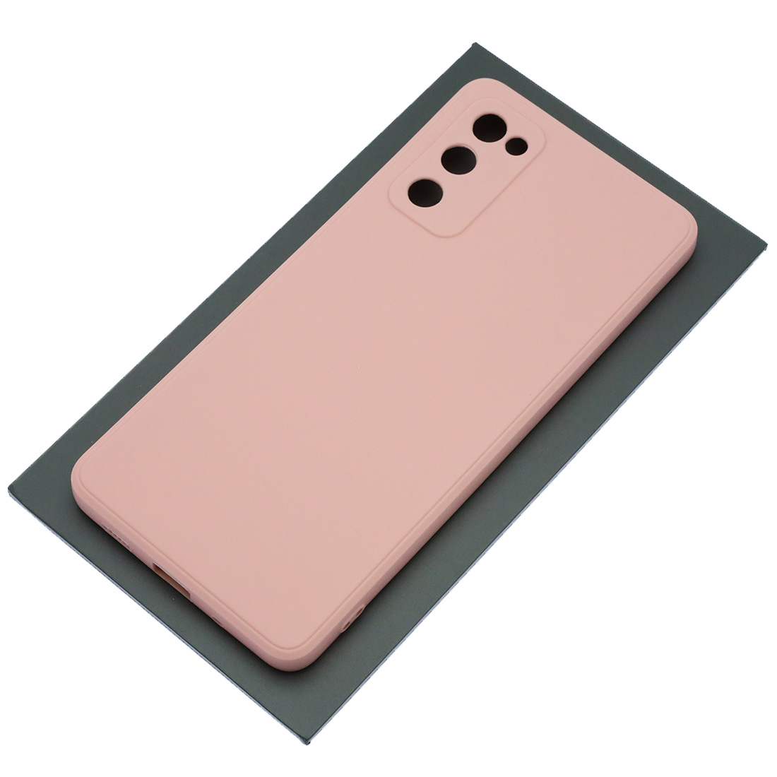 Чехол накладка для SAMSUNG Galaxy S20 FE, силикон, бархат, цвет розовый песок Чехол накладка для SAMSUNG Galaxy S20 FE, силикон, бархат, цвет розовый песок