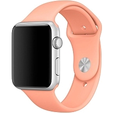 Ремешок для Apple Watch спортивный "Sport", размер 38-40 mm, цвет пастельно-оранжевый.