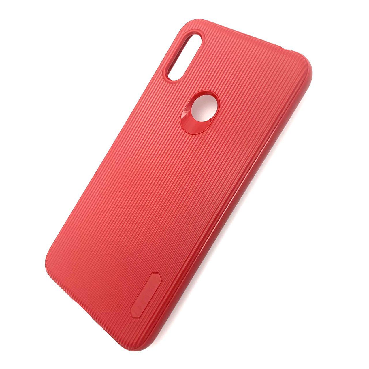 Чехол накладка Cherry для HUAWEI Honor 8A, Y6 2019, силикон, полоски, цвет красный.
