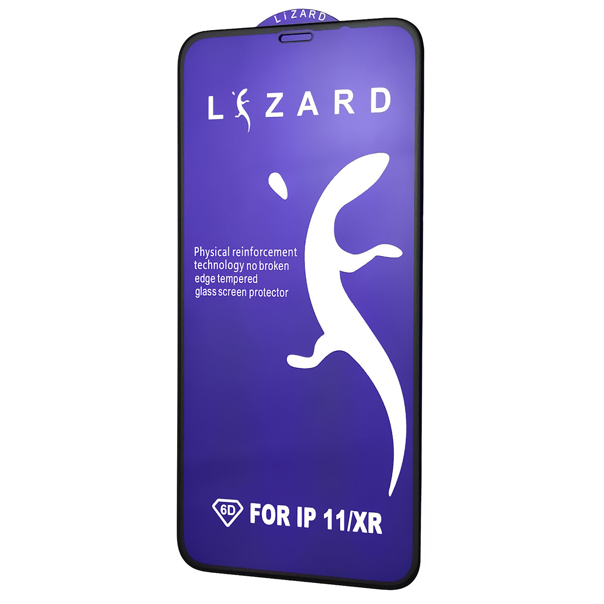 Защитное стекло 9D Lizard для APPLE iPhone XR, iPhone 11, цвет черный.