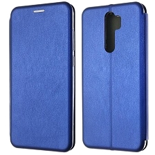 Чехол книжка STYLISH для XIAOMI Redmi Note 8 Pro, экокожа, визитница, цвет синий