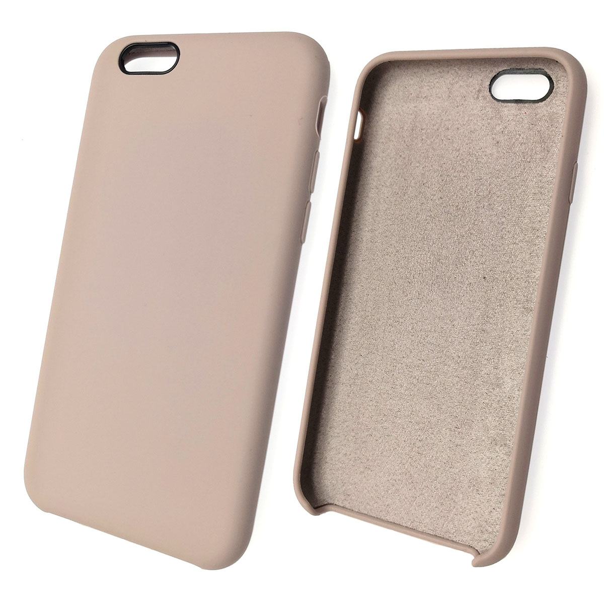 Чехол накладка Silicon Case для APPLE iPhone 6, 6G, 6S, силикон, бархат, цвет лаванда.