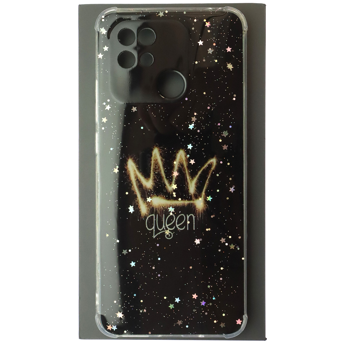 Чехол накладка для XIAOMI Redmi 10C, XIAOMI POCO C40, силикон, глянцевый, блестки, рисунок Queen Чехол накладка для XIAOMI Redmi 10C, XIAOMI POCO C40, силикон, глянцевый, блестки, рисунок Queen