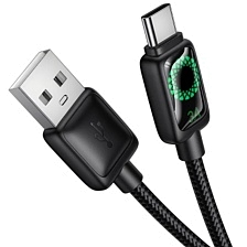 Кабель HOCO U146 Mundo USB на USB Type C, 36W, длина 1.2 метра, нейлон, цвет черный
