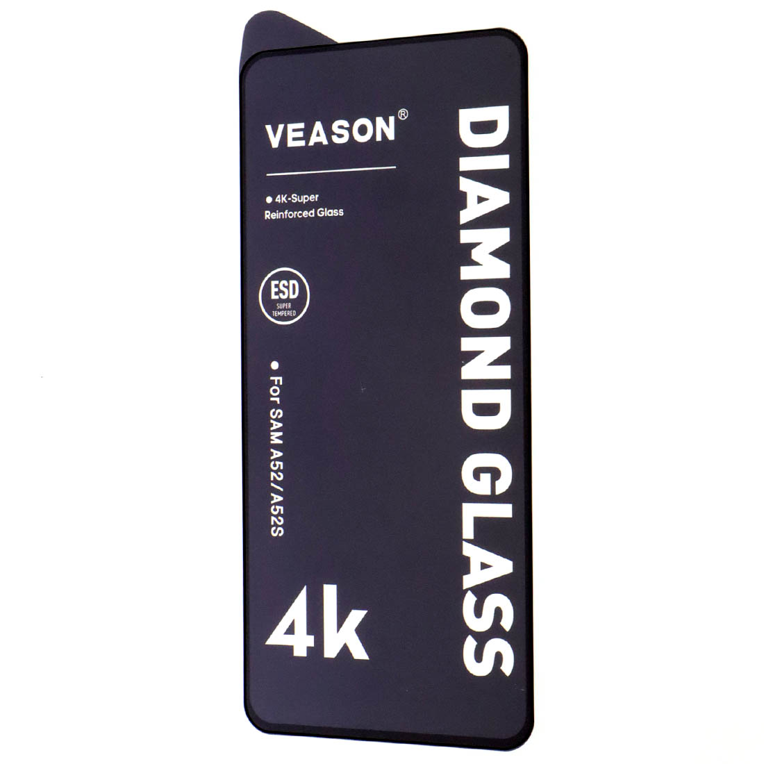 Защитное стекло VEASON Diamond Glass для SAMSUNG Galaxy A52, A52S, цвет окантовки черный