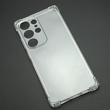 Чехол накладка для SAMSUNG Galaxy S25 Ultra, защита камеры, усиленные края, силикон, цвет прозрачный