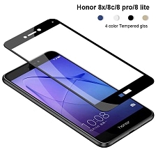 Защитное стекло "SC" 5D FULL GLUE для HUAWEI Honor 8C / 8X / 8 Pro / 8 Lite, цвет канта чёрный.