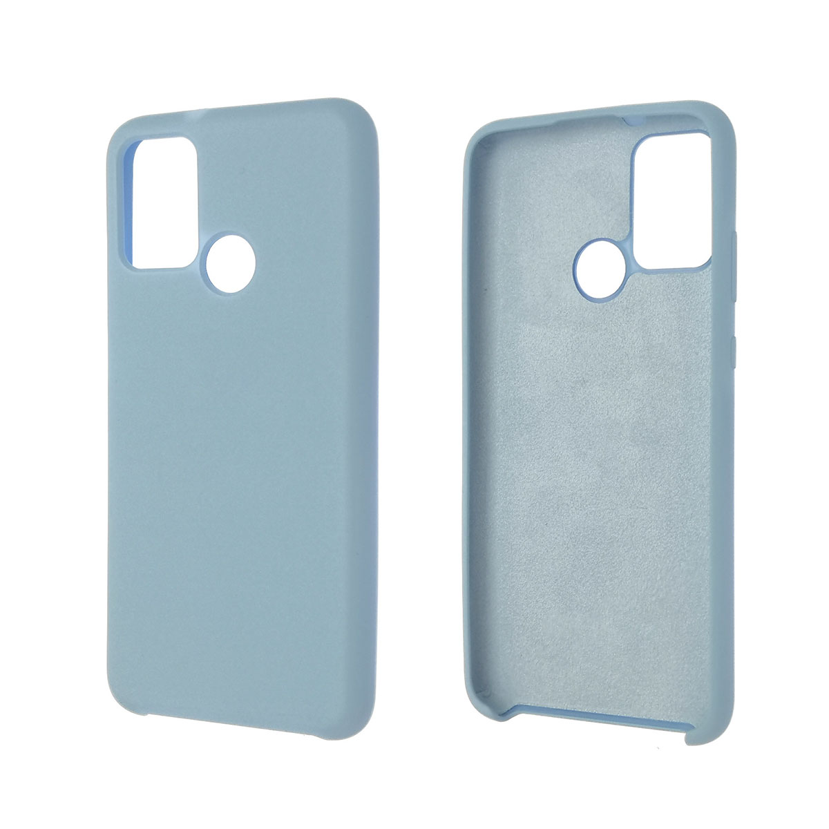 Чехол накладка Silicon Cover для HUAWEI Honor 9A (MOA-LX9N), силикон, бархат, цвет небесно голубой.