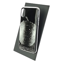 Чехол накладка для APPLE iPhone X, iPhone XS, силикон, рисунок Мокрое яблоко