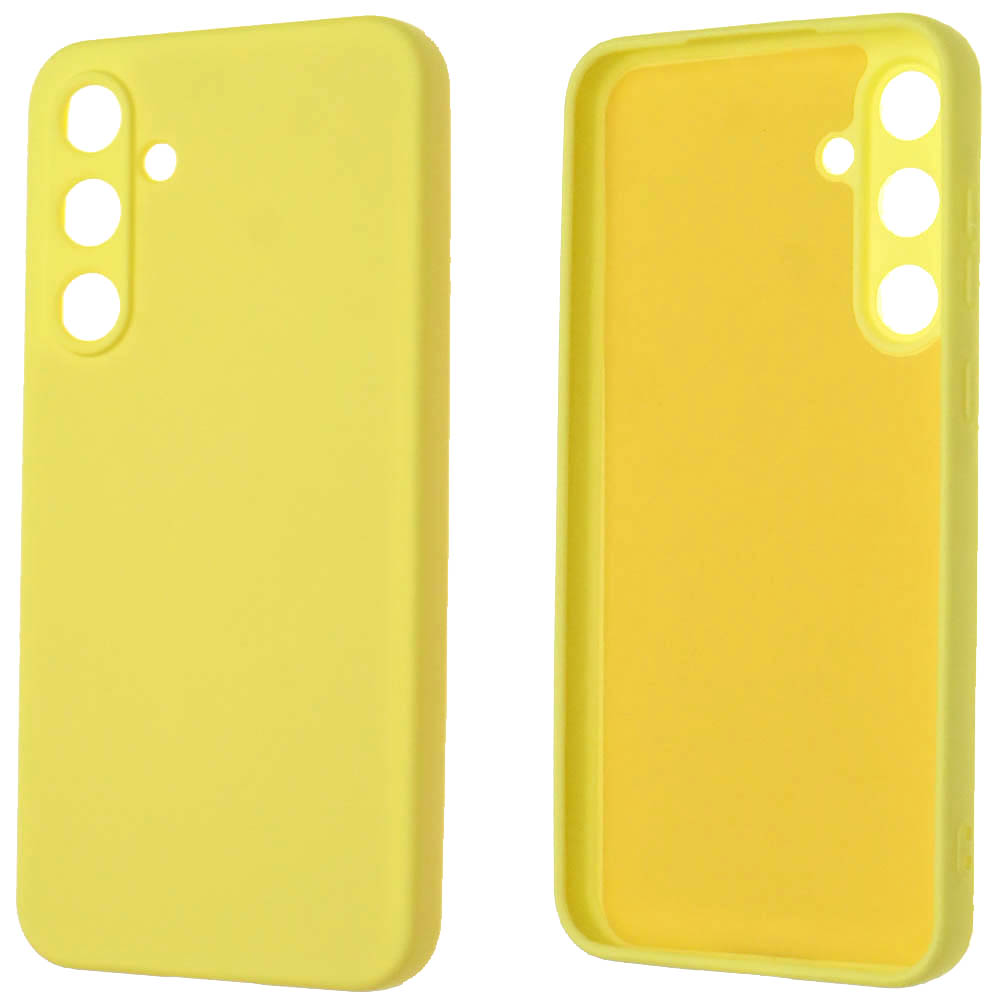 Чехол накладка NANO для SAMSUNG Galaxy A55 5G, защита камеры, силикон, бархат, цвет желтый