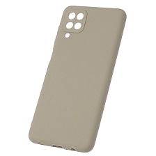 Чехол накладка Soft Touch для SAMSUNG Galaxy A12 5G, силикон, цвет светло серый