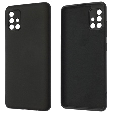 Чехол накладка NANO для SAMSUNG Galaxy A51 (SM-A515), силикон, бархат, цвет черный