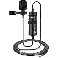 Всенаправленный петличный (на прищепке) двойной микрофон Candc DC-C1, цвет черный.
