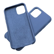 Чехол накладка Silicon Case для APPLE iPhone 11 Pro, силикон, бархат, цвет синий. Чехол накладка Silicon Case для APPLE iPhone 11 Pro, силикон, бархат, цвет синий.