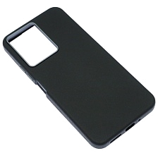Чехол накладка для XIAOMI Redmi 13C, POCO C65, силикон, пластик, текстура кожи, бархат, цвет черный