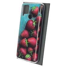 Чехол накладка для Realme C15, силикон, рисунок Клубника