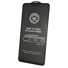 Защитное стекло 6D G-Rhino для OnePlus 6 2018, цвет окантовки черный