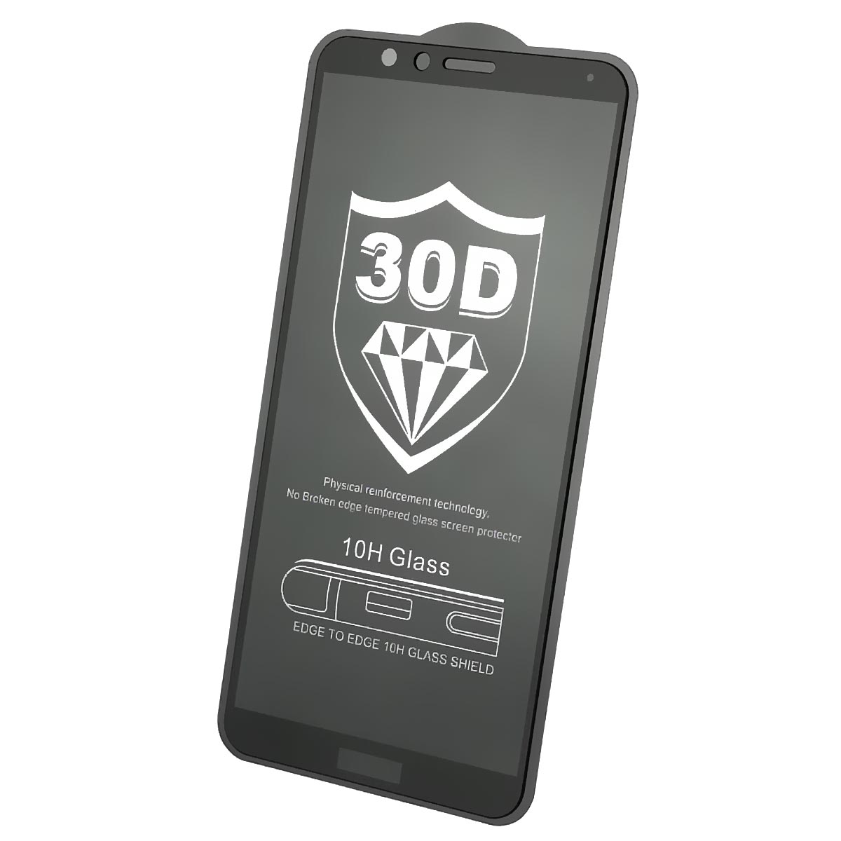 Защитное стекло 30D для HUAWEI Honor 7X, цвет окантовки черный