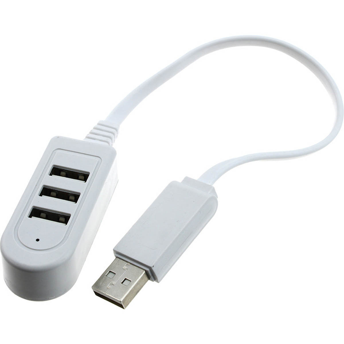Переходник, хаб концентратор H030 USB на 3 USB 2.0, цвет белый