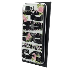 Чехол накладка для XIAOMI Redmi 6, силикон, глянцевый, блестки, рисунок La Vie Parisen