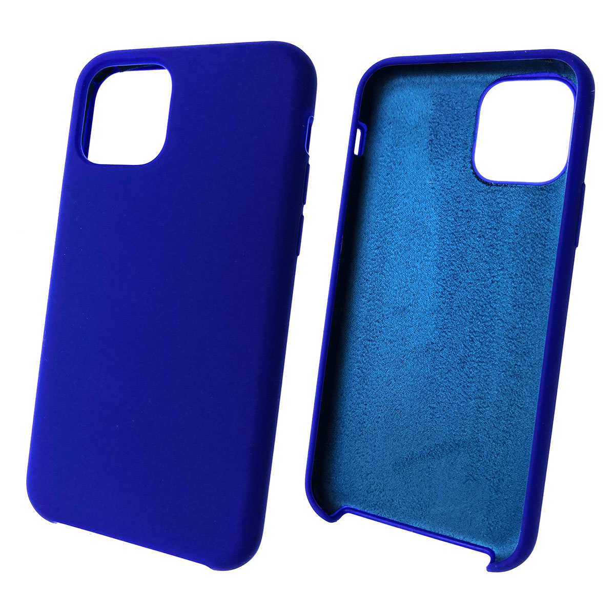 Чехол накладка Silicon Case для APPLE iPhone 11 Pro, силикон, бархат, цвет синее море.