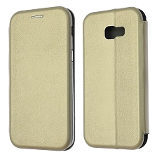 Чехол книжка STYLISH для SAMSUNG Galaxy A5 2017 (SM-A520), экокожа, визитница, цвет золотистый Чехол книжка STYLISH для SAMSUNG Galaxy A5 2017 (SM-A520), экокожа, визитница, цвет золотистый