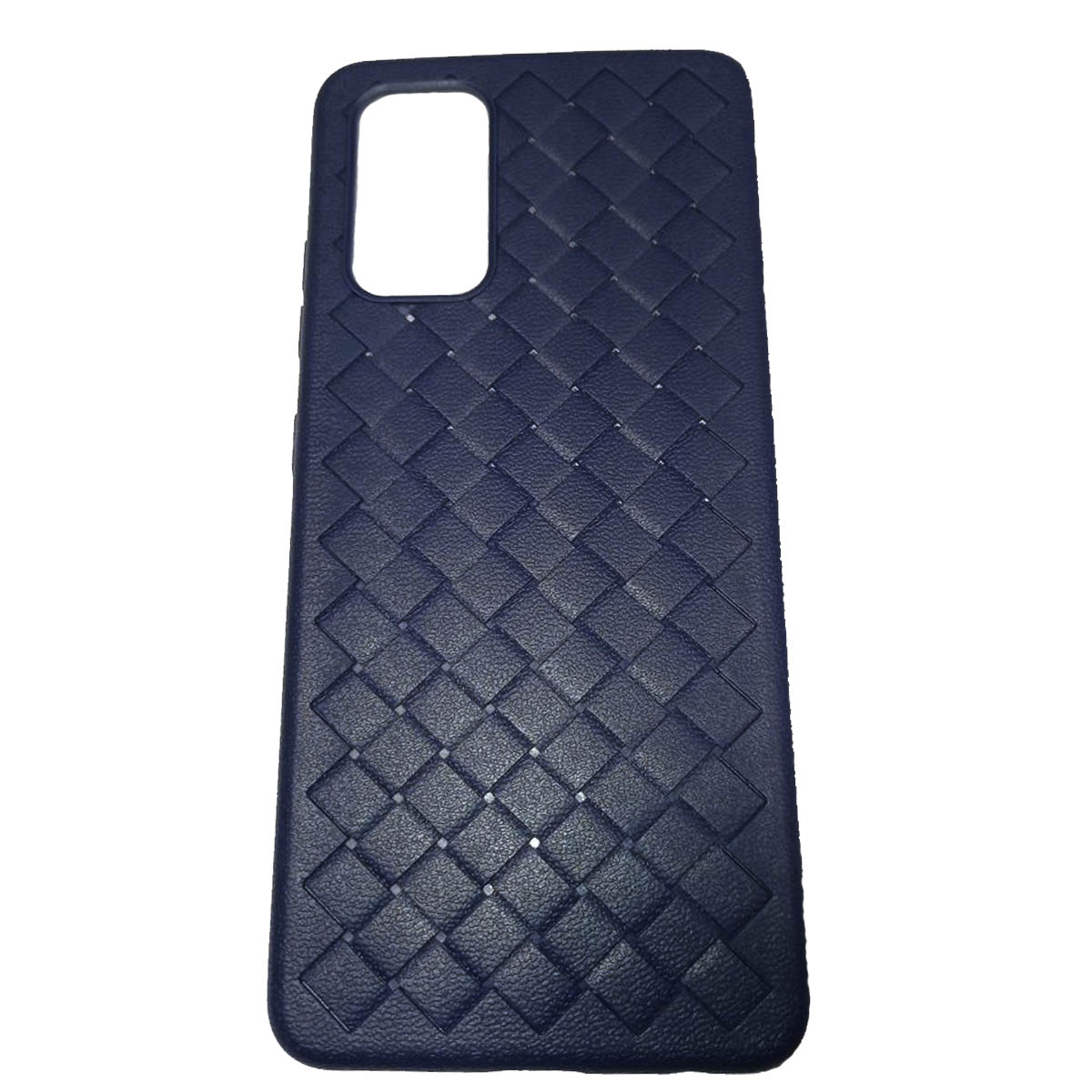 Чехол накладка для SAMSUNG Galaxy A32 4G (SM-A325F), силикон, плетение, цвет темно синий