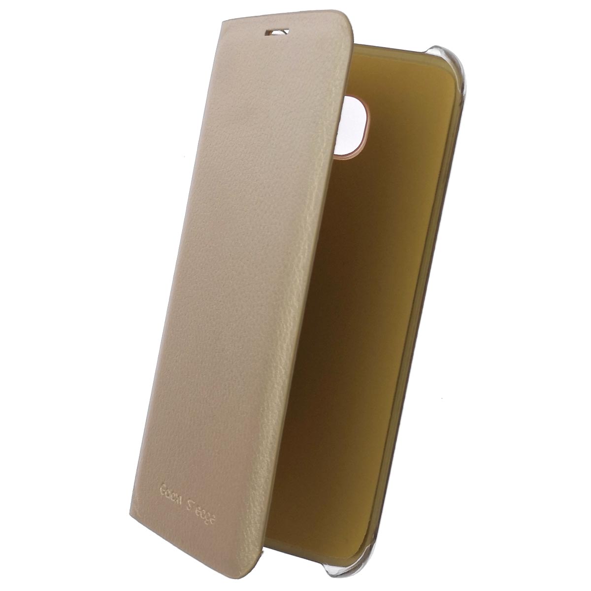 Чехол книжка Flip Wallet для SAMSUNG Galaxy S7 Edge (SM-G935), цвет золотистый