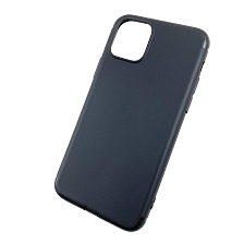 Чехол накладка для APPLE iPhone 11 Pro, силикон, матовый, с вырезом под лого, цвет черный.
