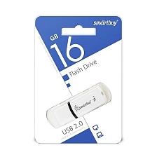 Флешка USB 2.0 16GB SMARTBUY Paean, цвет белый