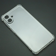 Чехол накладка для SAMSUNG Galaxy A07, защита камеры, усиленные края, силикон, цвет прозрачный