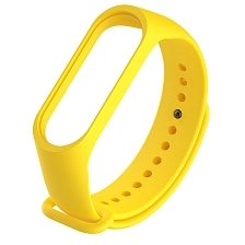 Сменный ремешок для фитнес браслета, смарт часов XIAOMI Mi Band 5, цвет желтый.