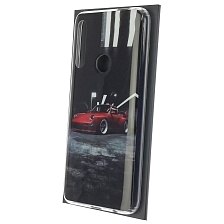 Чехол накладка для HUAWEI Honor 9X, P Smart Z, Y9 Prime 2019, силикон, рисунок красный Порш