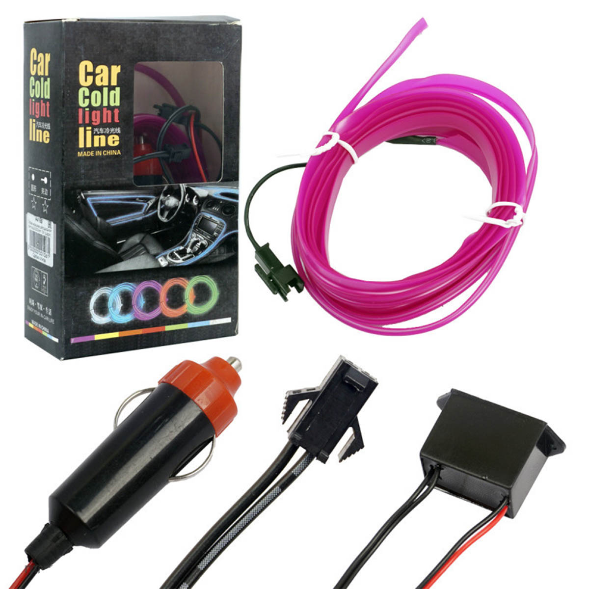 Гибкая неоновая лента CARLIVE NL3 для автомобиля, длина 3 метра, цвет фиолетовый | Распродажа по 150