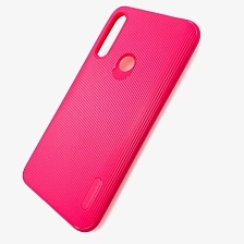 Чехол накладка Cherry для HUAWEI P Smart Z, Honor 9X, Oppo F11 Pro, силикон, полоски, цвет малиновый.