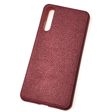 Чехол накладка для HUAWEI P20 Plus, P20 Pro, силикон, ткань, цвет бордовый