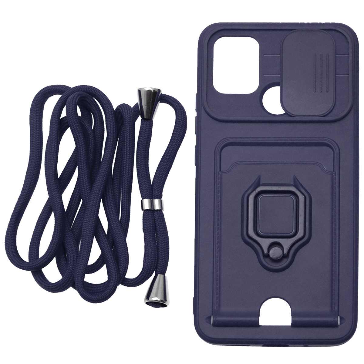 Чехол накладка MULTI FUNCTION 4 в 1 для XIAOMI Redmi 9C, Redmi 10A, цвет темно синий