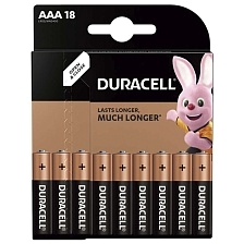 Батарейка DURACELL Basic LR03 AAA BL18 Alkaline 1.5V Батарейка DURACELL Basic LR03 AAA BL18 Alkaline 1.5V