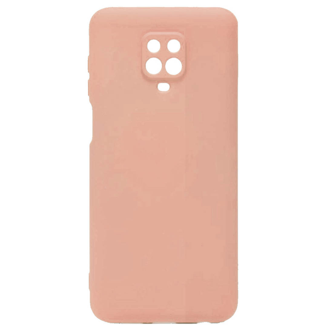 Чехол накладка для XIAOMI Redmi Note 9 Pro, Redmi Note 9S, защита камеры, силикон, бархат, цвет розовый песок