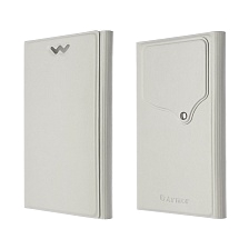 Чехол книжка универсальная для смартфонов размером M, экокожа, цвет белый.