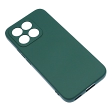Чехол накладка NANO для Honor X8b, Honor X8c, защита камеры, силикон, бархат, цвет темно зеленый