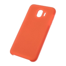 Чехол накладка Silicon Cover для SAMSUNG Galaxy J4 2018 (SM-J400), силикон, бархат, цвет оранжевый