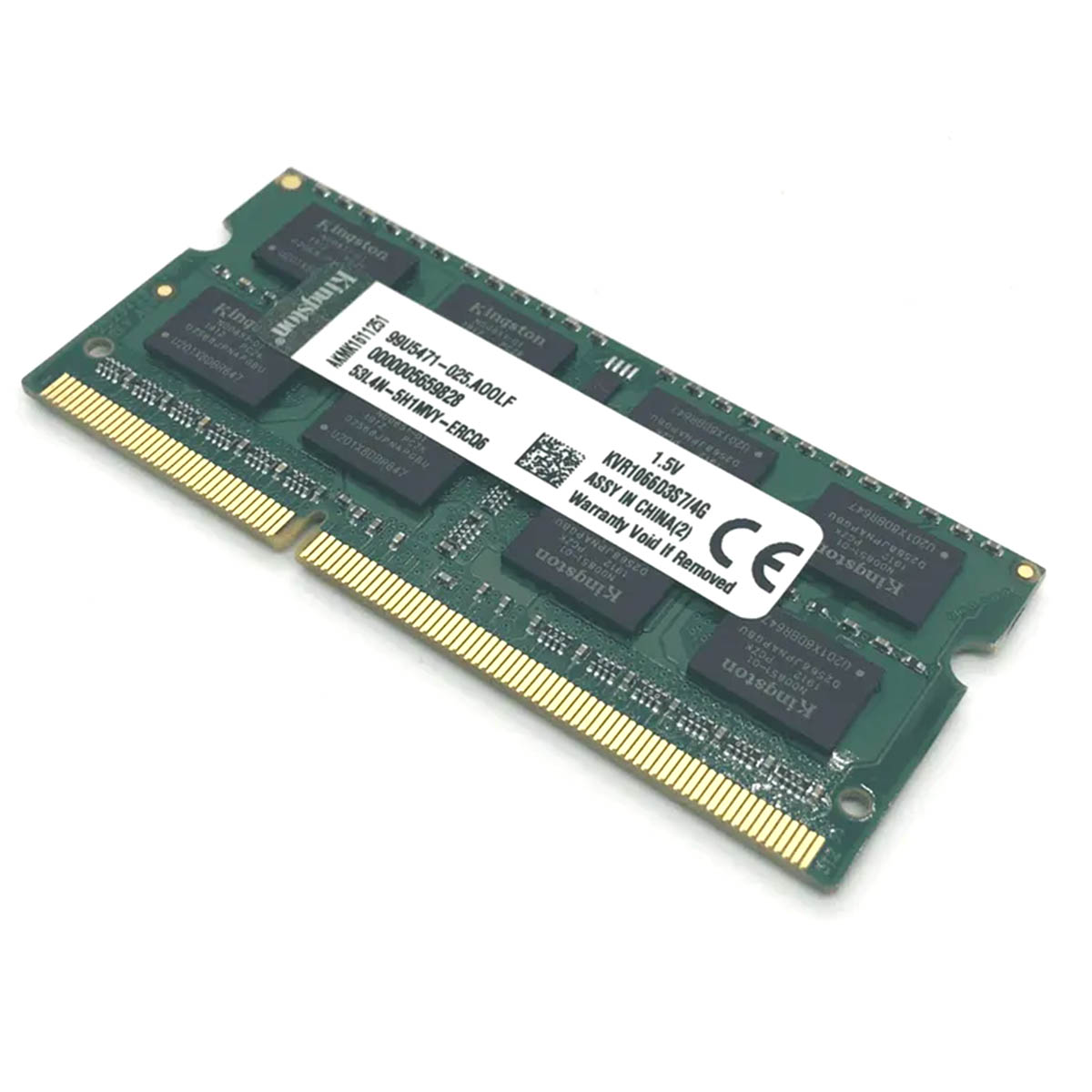 Оперативная память KINGSTON SO-DIMM KVR1066D3S7/4G, DDR3 1066 МГц, 4 Гб, 1.5v