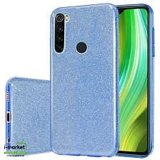 Чехол накладка Shine для XIAOMI Redmi Note 8, силикон, блестки, цвет голубой