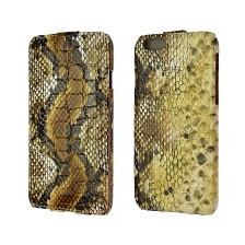 Чехол книжка Brauffen для APPLE iPhone 6, 6G, 6S, экокожа, рисунок окрас Змеи.
