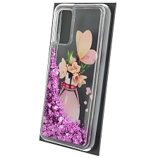 Чехол накладка для XIAOMI Redmi 9T, силикон, переливашка, рисунок Духи Christina Aguilera Inspire