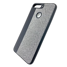 Чехол накладка для HUAWEI HONOR 7A PRO, HONOR 7C, Y6 2018, Y6 PRIME, силикон, ткань, цвет черный.