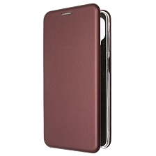 Чехол книжка STYLISH для SAMSUNG Galaxy A12 (SM-A125), M12 (SM-M127F), экокожа, визитница, цвет бордовый